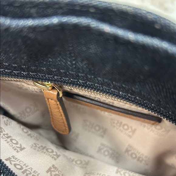 Michael Kors Denim and brown leather Shoulder Bag - Picture 5 of 6